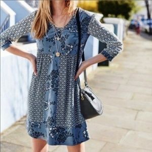 Boden Blue Floral Mini Dress